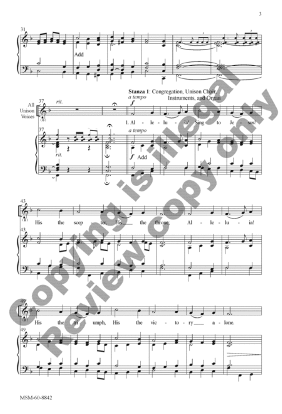 Alleluia! Sing to Jesus 4-Part scores gallery preview page 3