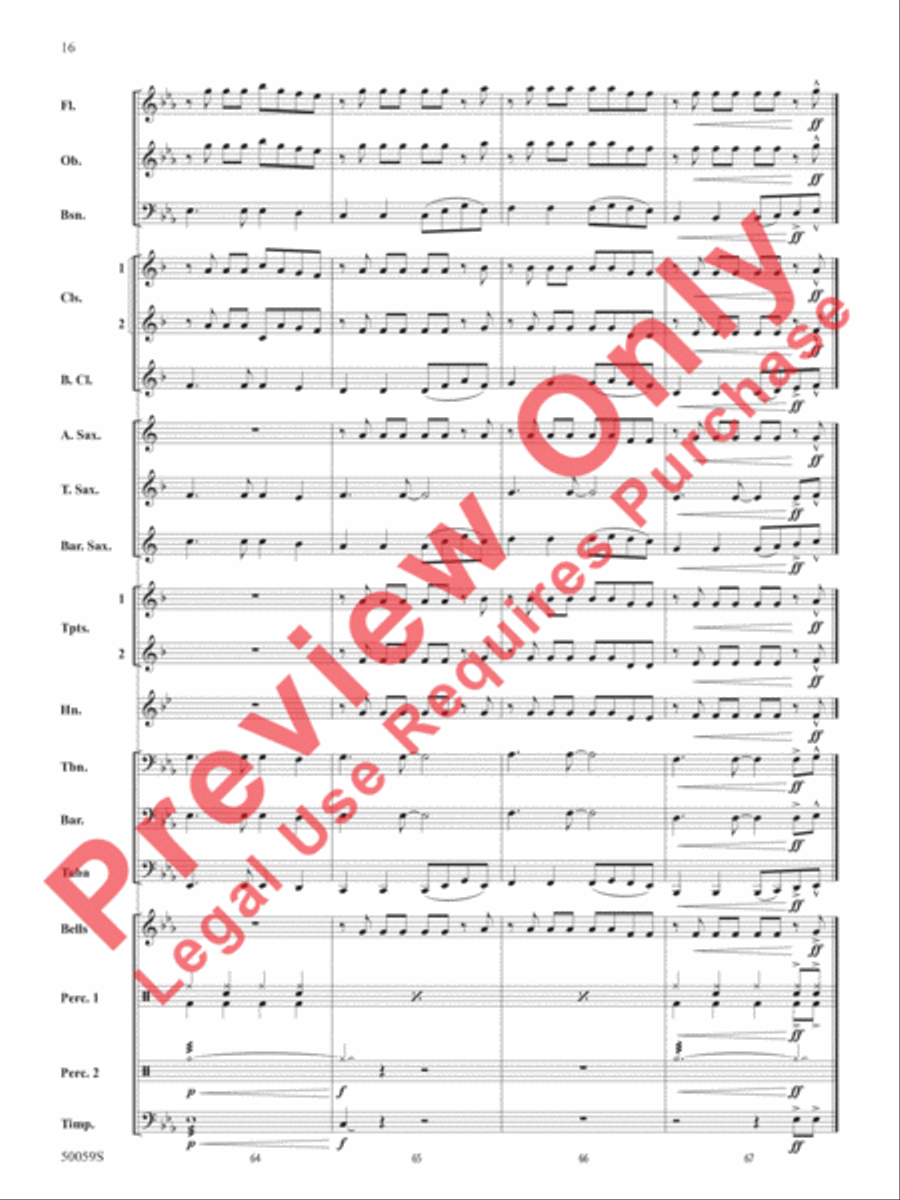 Flowers Concert Band scores gallery preview page 17