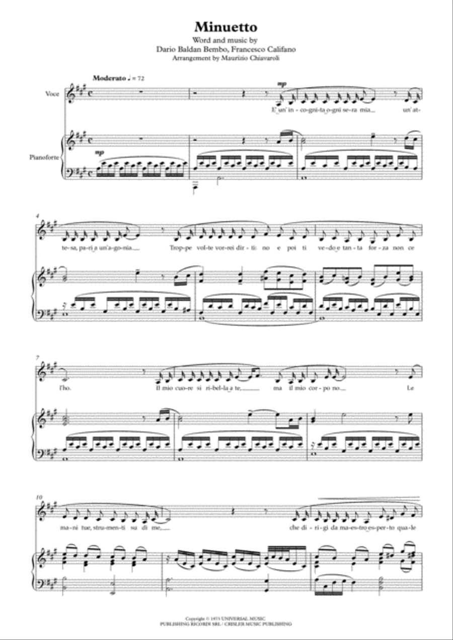 Minuetto Voice scores gallery preview page 1
