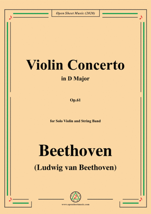 Beethoven-Violin Concerto in D Major,Op.61,for Solo Violin and String Band