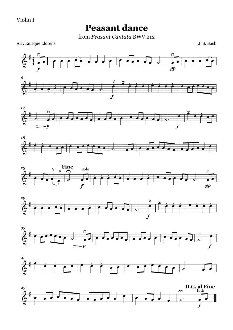 Peasant dance (from Peasant cantata) - Junior string orchestra String Orchestra scores gallery preview page 4