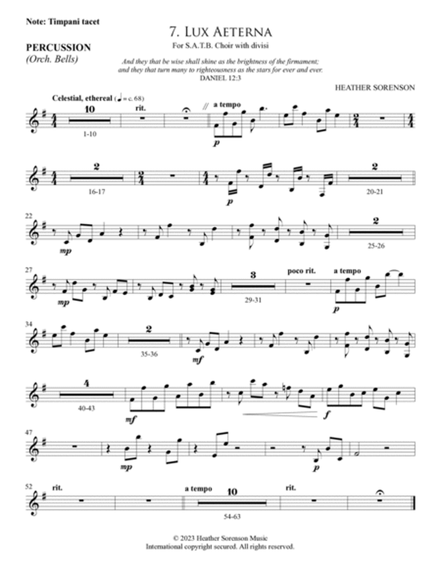 Requiem (Chamber Orchestra) - Percussion
