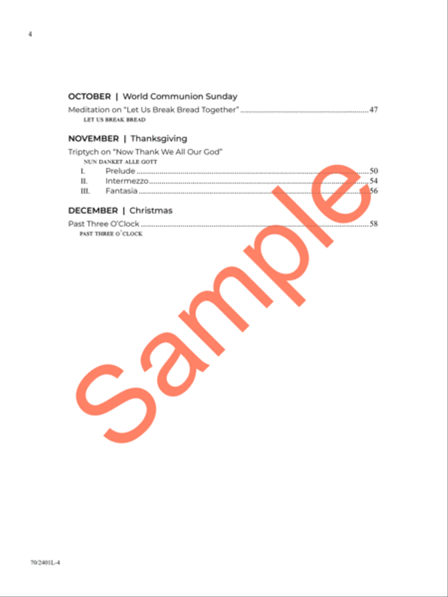 A Circle of Seasons Organ Solo scores gallery preview page 5