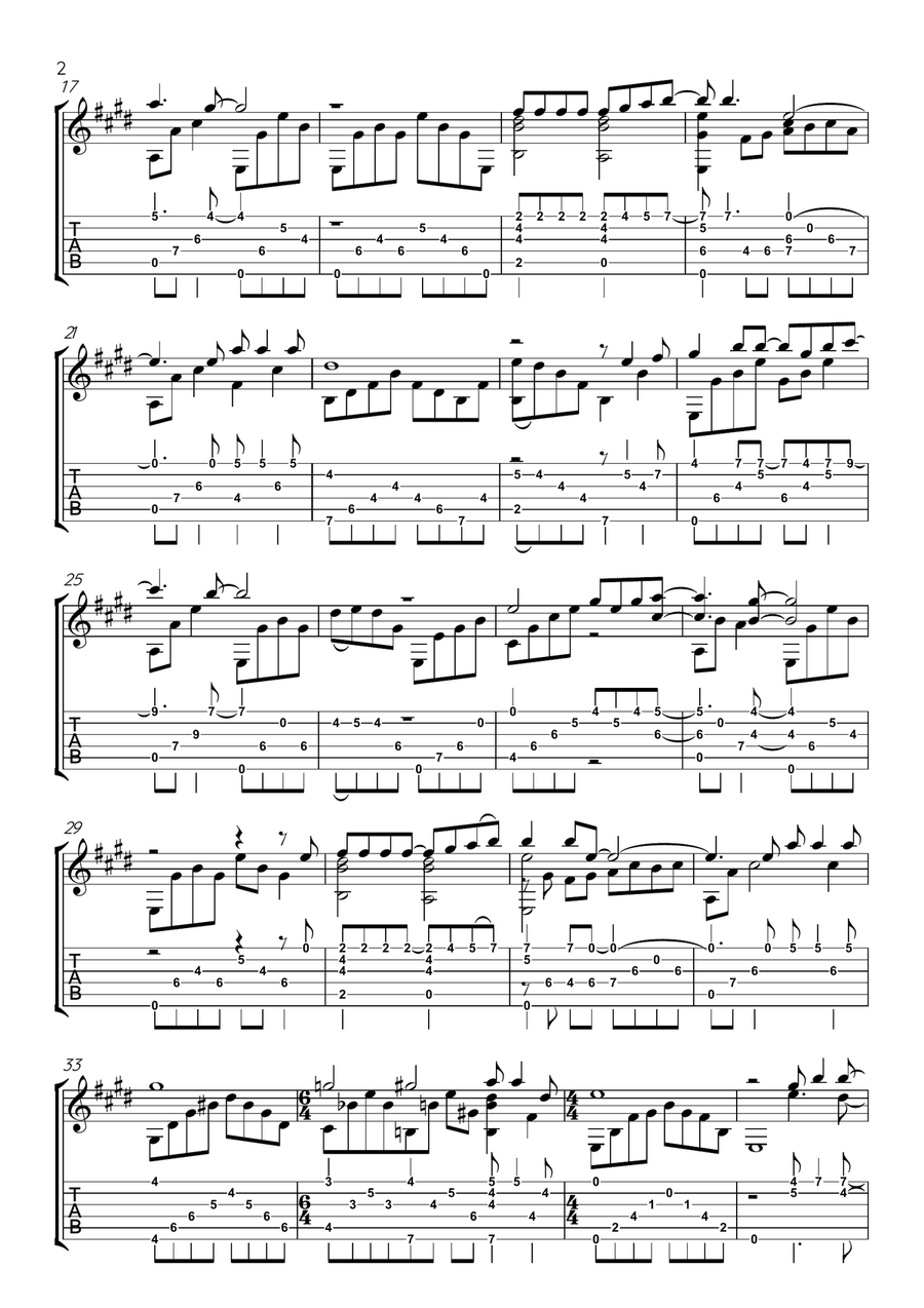 Bright Eyes Bright Eyes Guitar Tablature scores gallery preview page 2