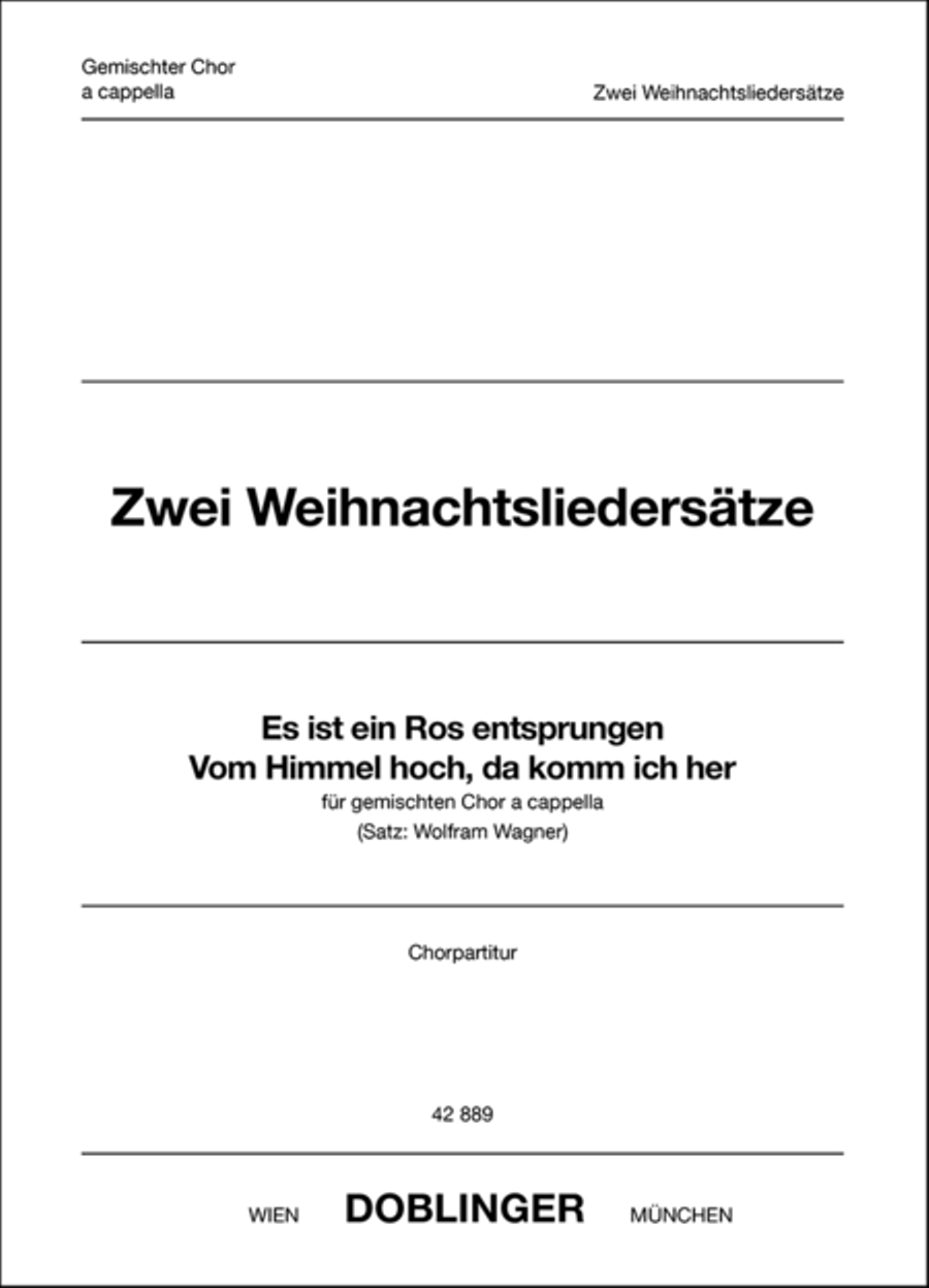 Zwei Weihnachtsliedersatze 4-Part scores gallery preview page 1