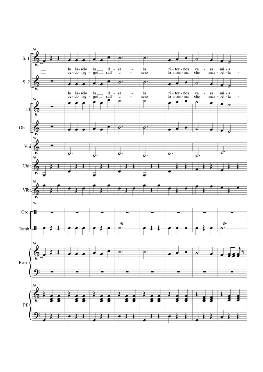 Amore mio non piangere Large Ensemble scores gallery preview page 3