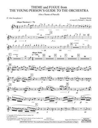 Theme and Fugue from The Young Person's Guide to the Orchestra - Eb Alto Saxophone 1