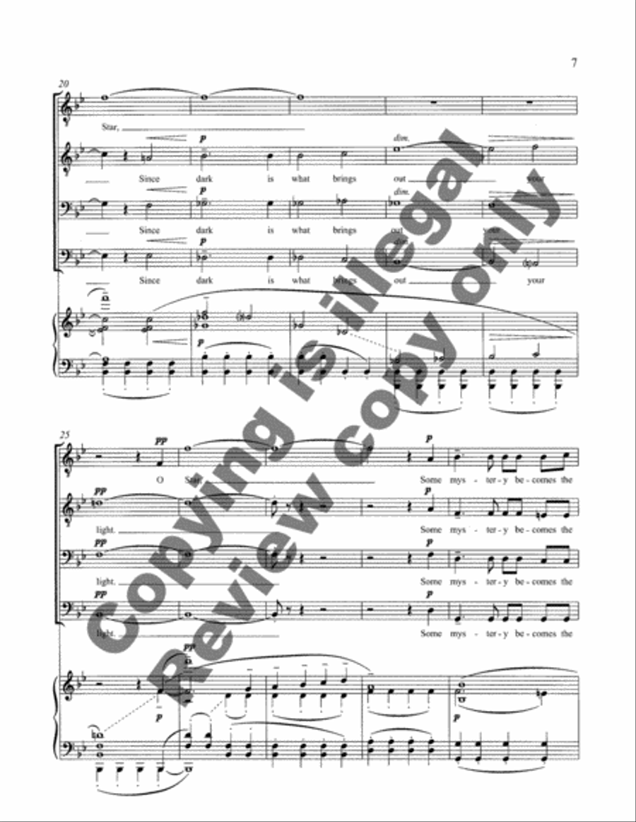 Choose Something Like a Star (Choral Score) TTBB scores gallery preview page 9