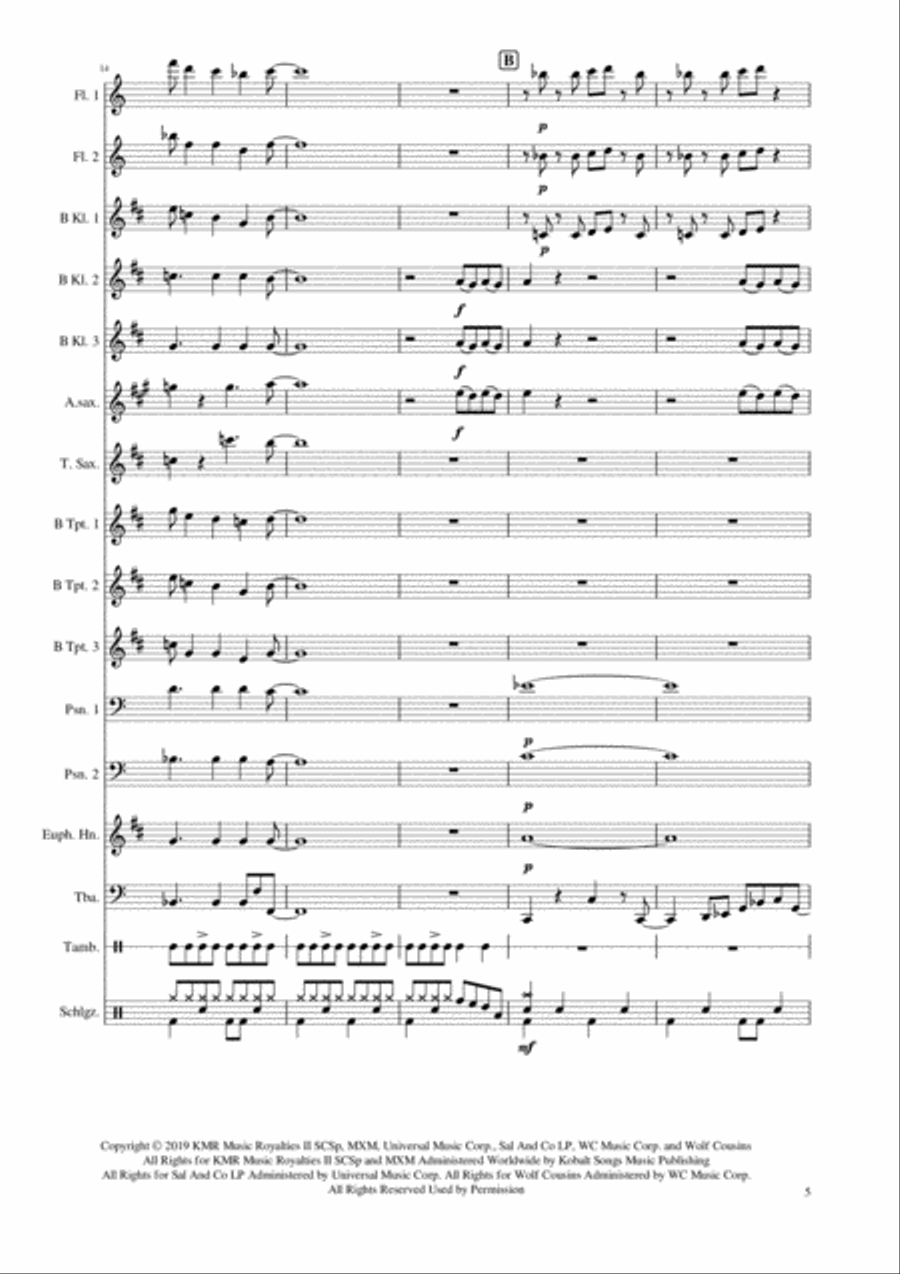 Blinding Lights Blinding Lights Concert Band scores gallery preview page 5