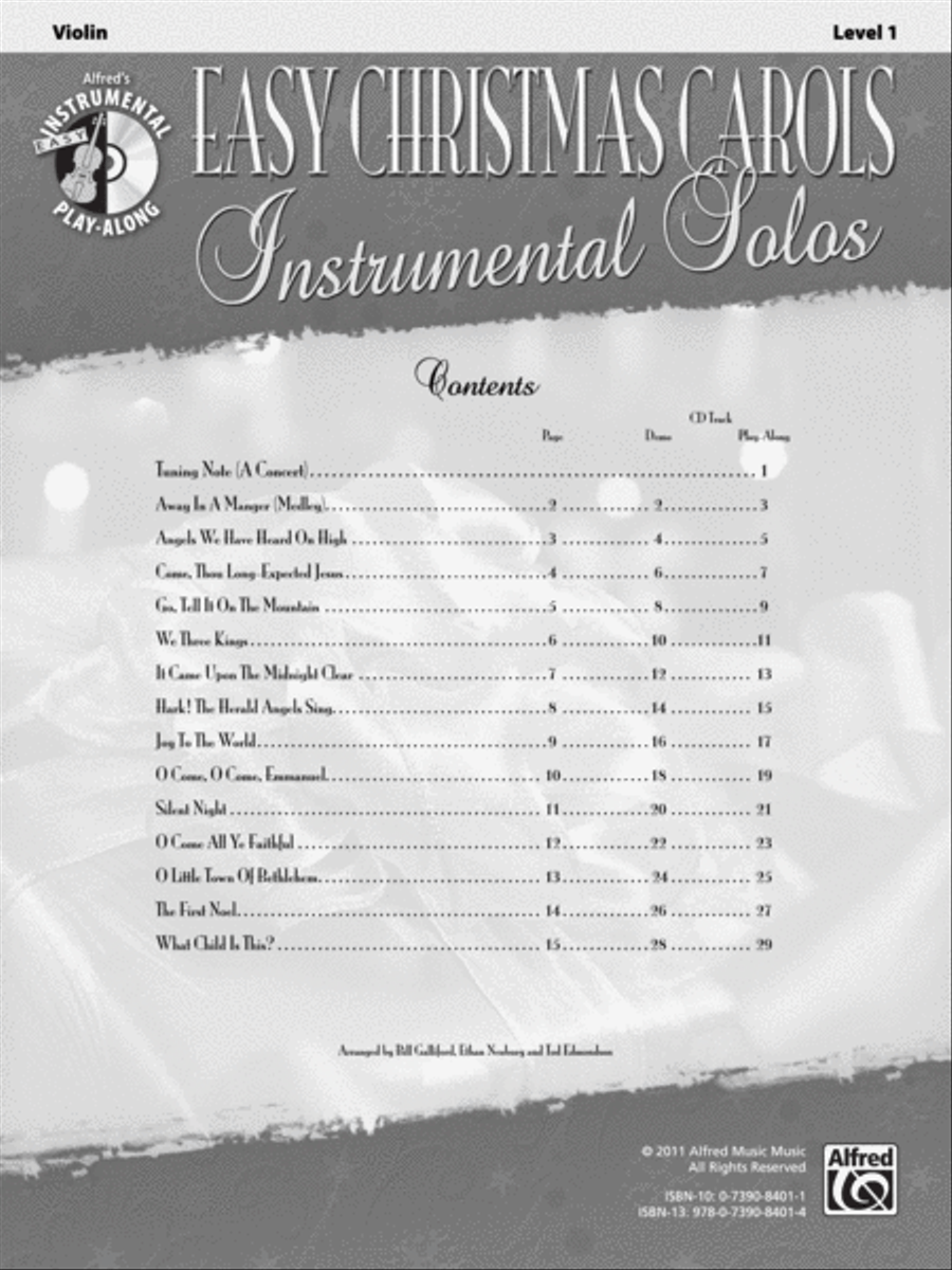 Easy Christmas Carols Instrumental Solos for Strings String Orchestra scores gallery preview page 8