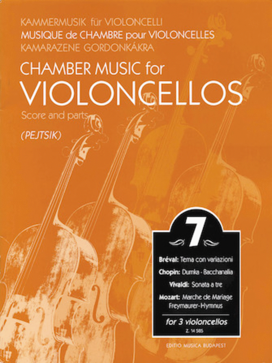 Chamber Music For Violoncellos Book 7 - Score And Parts For 3 Cellos