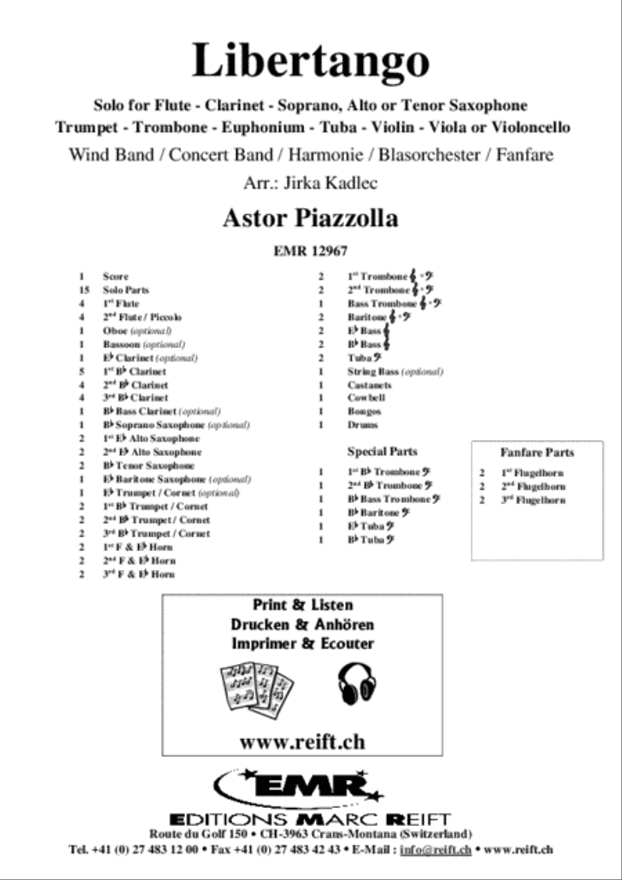 Libertango Concert Band scores gallery preview page 2