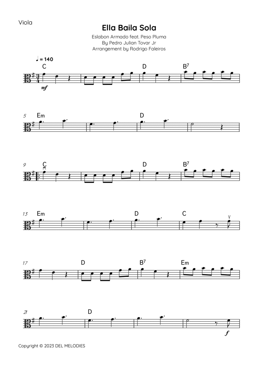 Ella Baila Sola Viola Solo scores gallery preview page 1
