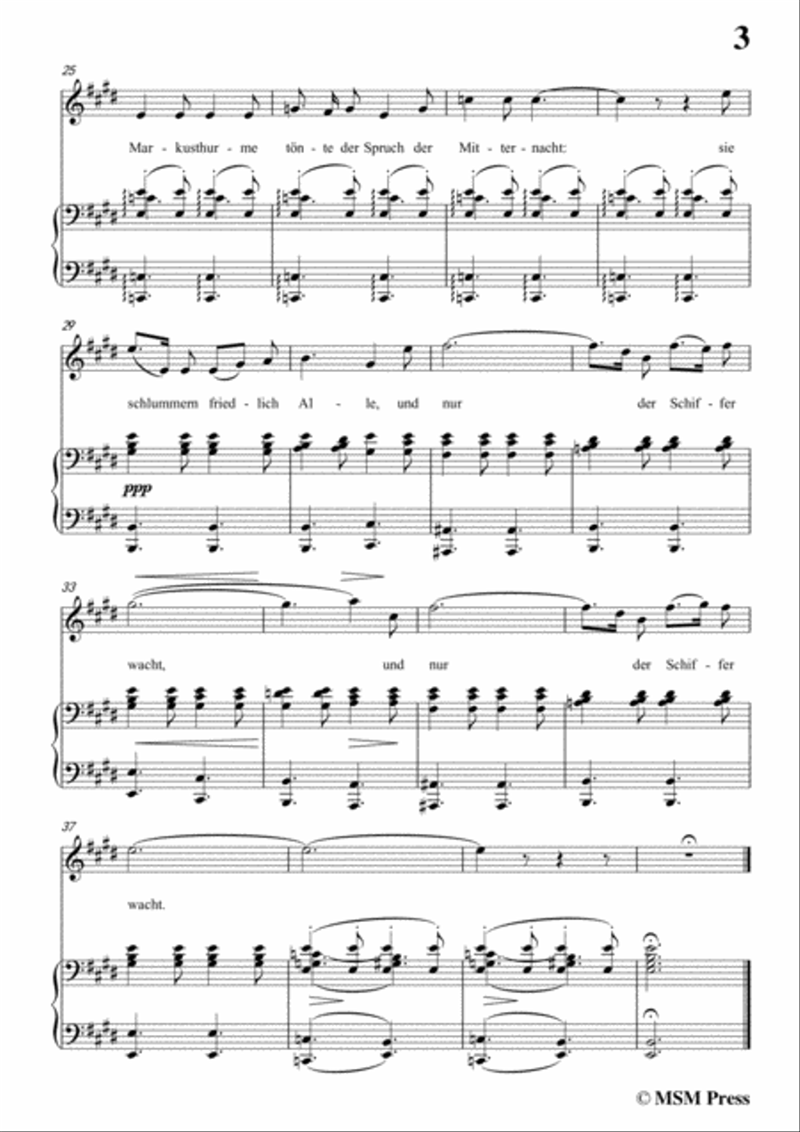 Schubert-Gondelfahrer,in E Major,for Voice&Piano Voice scores gallery preview page 5