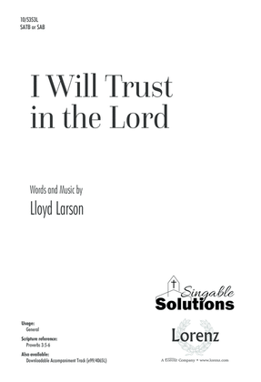 Book cover for I Will Trust in the Lord