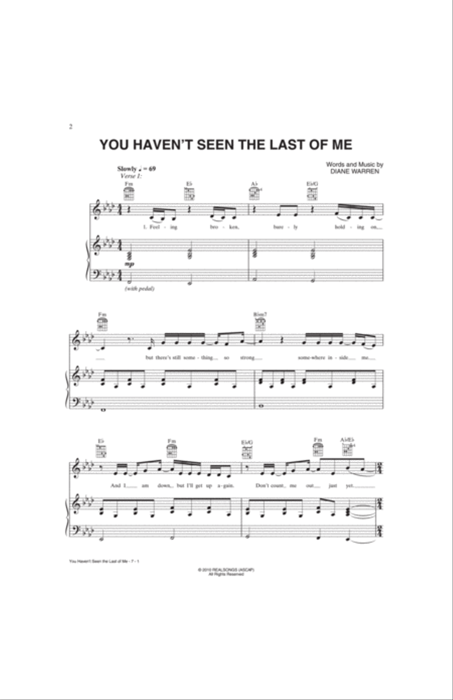 You Haven't Seen the Last of Me (from the Motion Picture Burlesque) Small Ensemble scores gallery preview page 3
