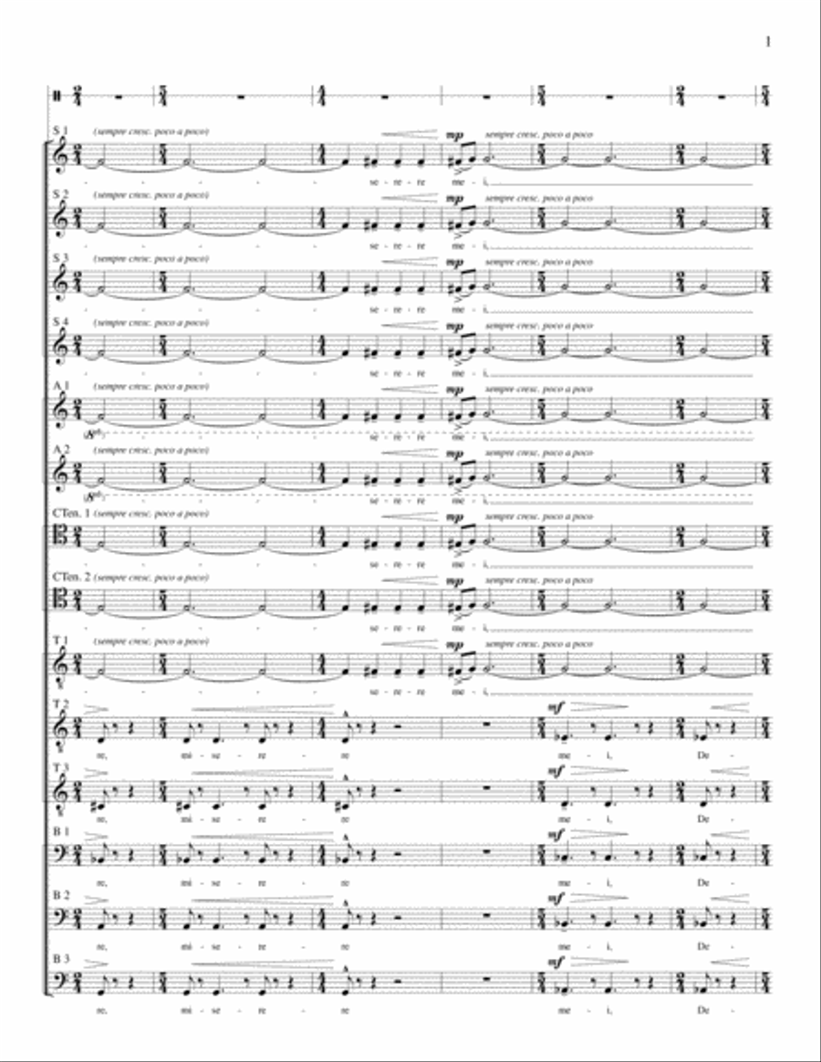 Miserere Mei, Deus A Cappella scores gallery preview page 3