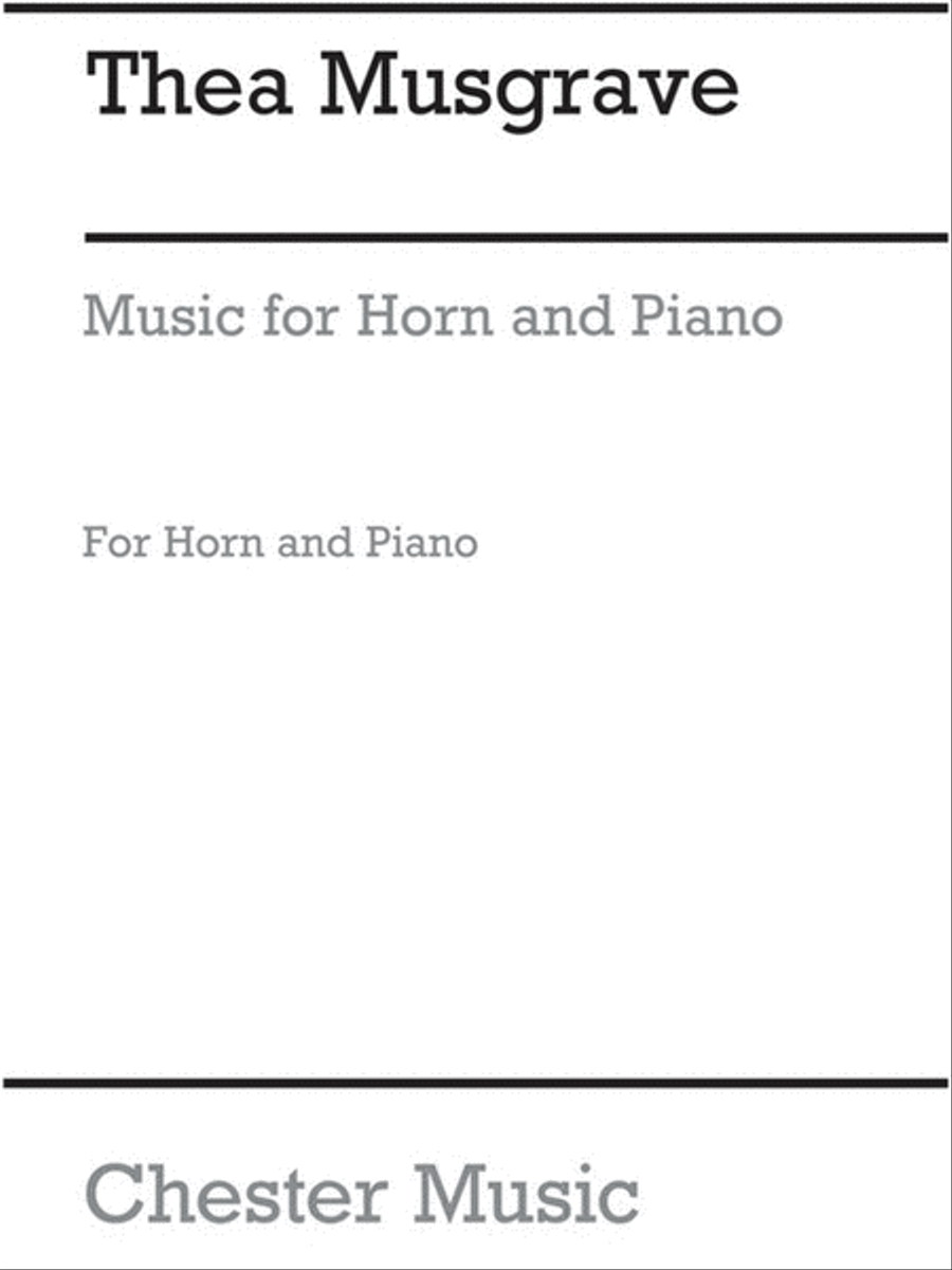 Musgrave - Music For Horn/Piano (Pod) Piano scores gallery preview page 1