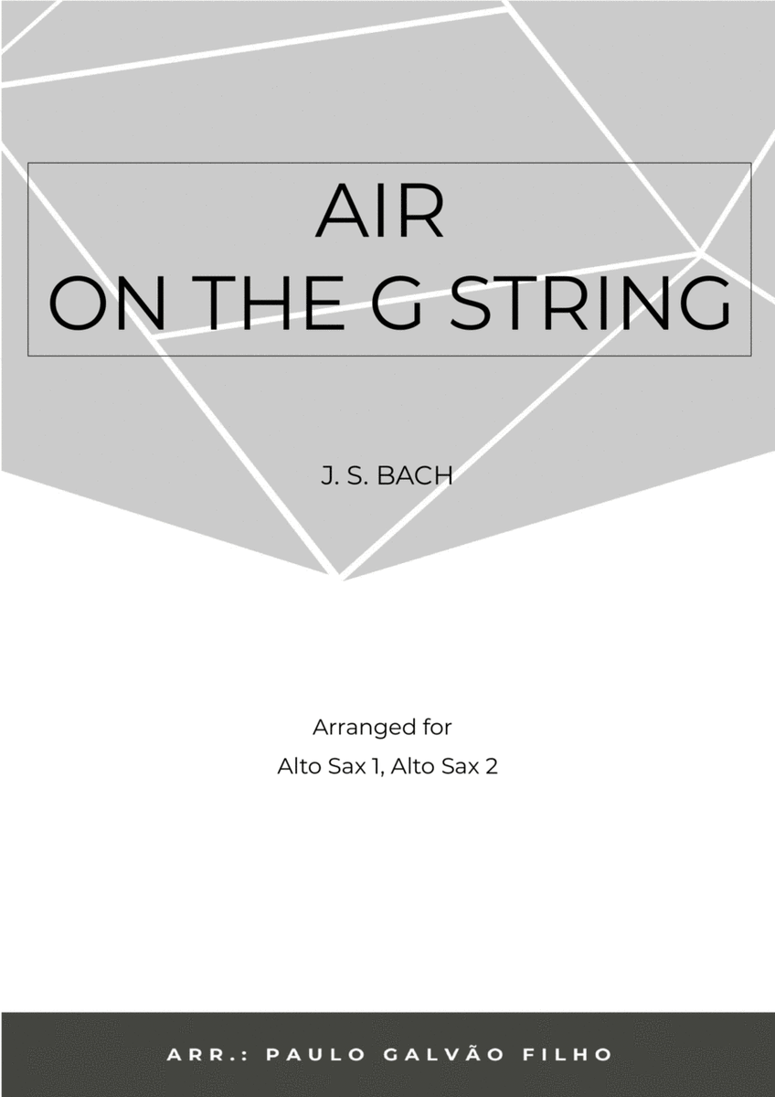 AIR ON THE G STRING - SAX ALTO DUO image number null
