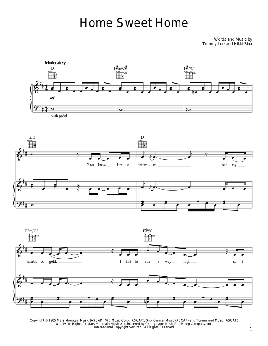 Home Sweet Home Acoustic Guitar scores gallery preview page 1