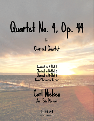 Book cover for Nielsen Quartet No. 4, Op. 44 for Clarinet Quartet