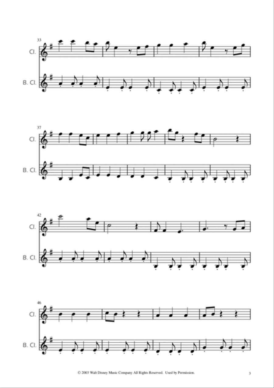 He's A Pirate Clarinet Duet scores gallery preview page 3