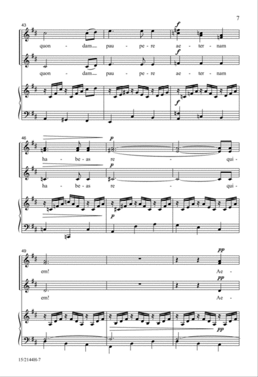 In Paradisum (from Requiem, Opus 48) SSA scores gallery preview page 7