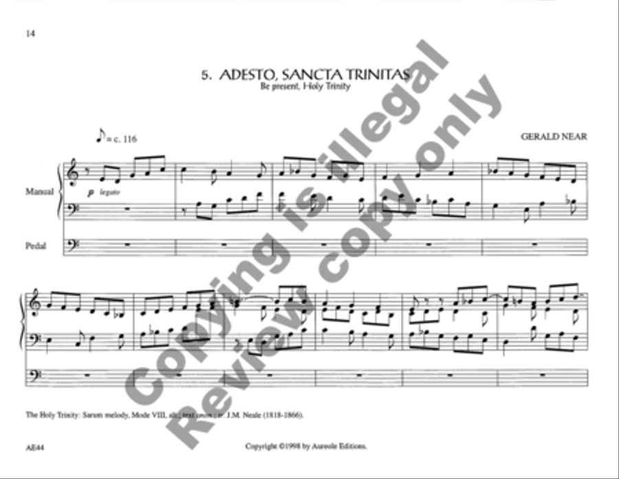 Chantworks, Set III Ascension, Pentecost, Trinity, Corpus Christi, Morning, Evening Organ scores gallery preview page 18
