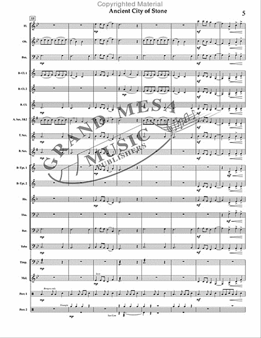 Ancient City of Stone Concert Band scores gallery preview page 6