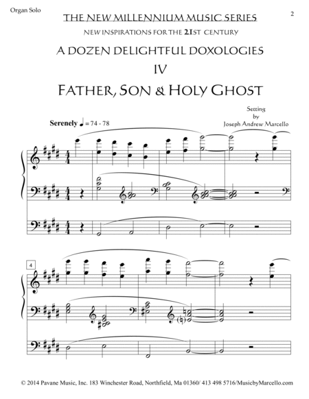 Delightful Doxology IV - Father, Son & Holy Ghost - Organ (E) image number null
