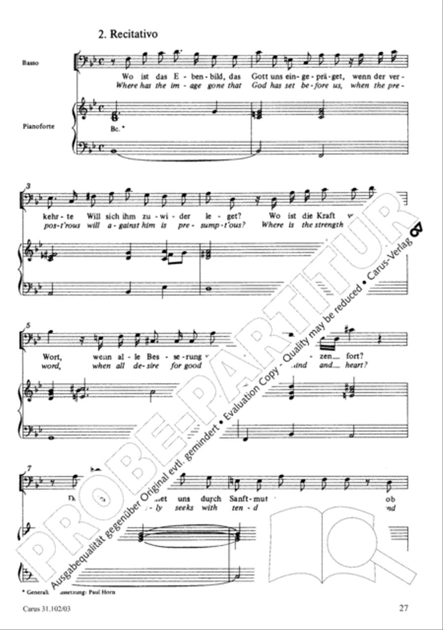 Lord God, your eyes are seeing truth in trusting (Herr, deine Augen sehen nach dem Glauben) ATB scores gallery preview page 28