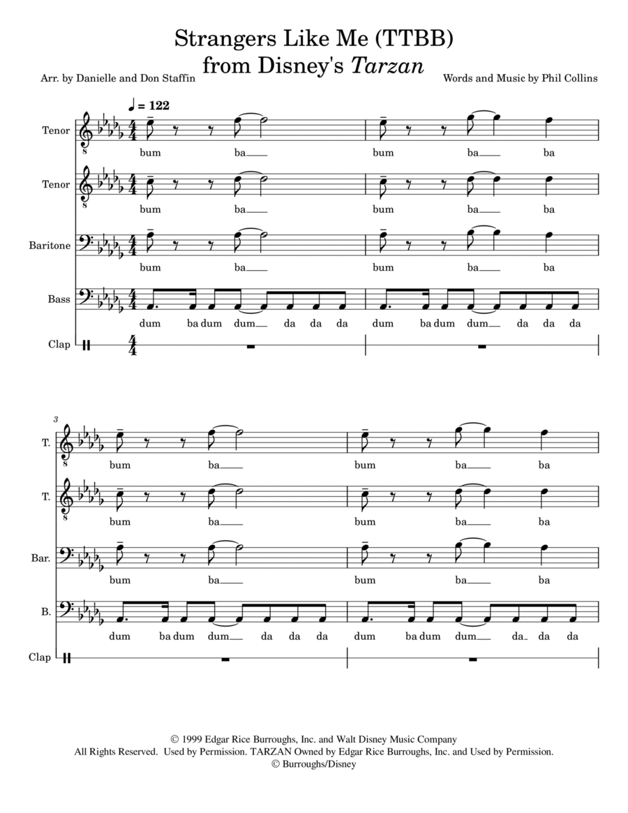 Strangers Like Me(r) TTBB scores gallery preview page 1