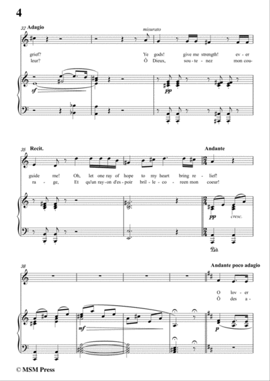 Mehul-O des amants le plus fidèle,from 'Ariodant',in a minor,for Voice and Piano Voice Solo scores gallery preview page 6