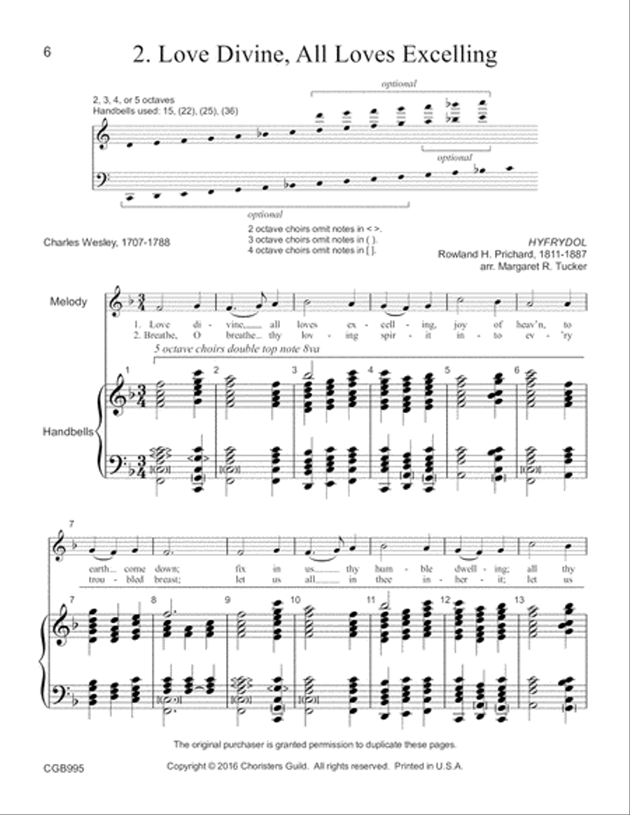 Easy Hymn Accompaniments Handbell Choir scores gallery preview page 6