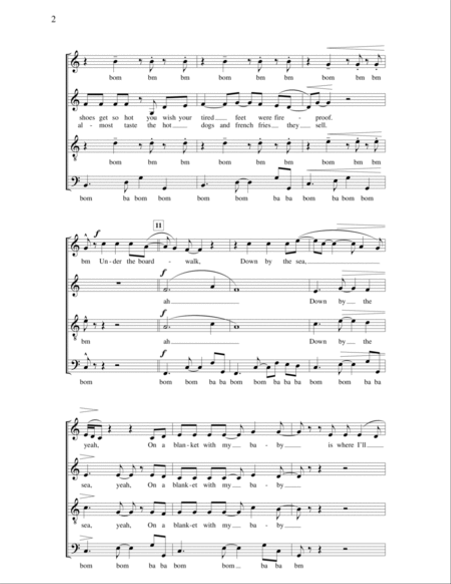 Under The Boardwalk Under The Boardwalk 4-Part scores gallery preview page 2