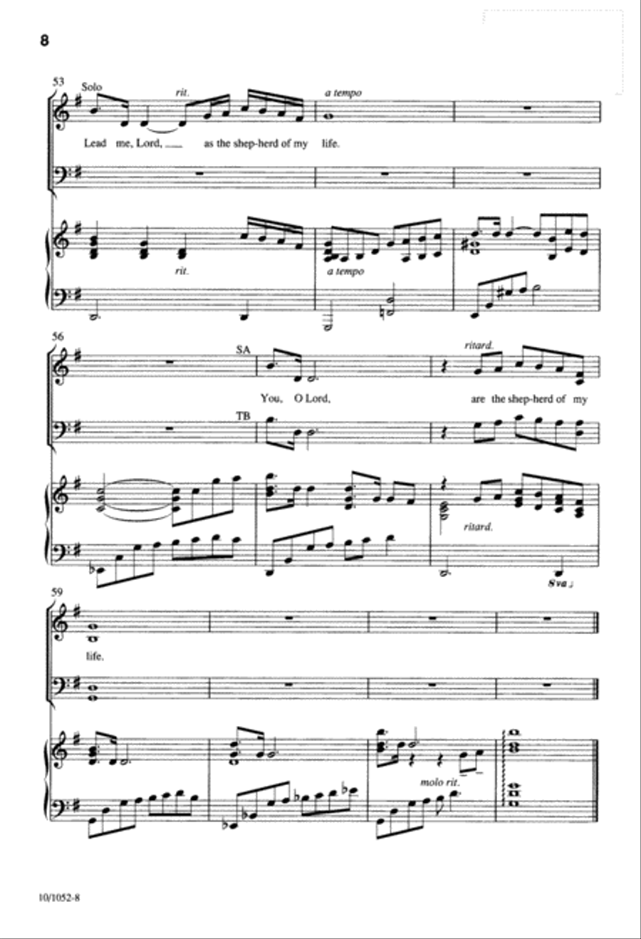 Shepherd of my Life Shepherd of my Life 4-Part scores gallery preview page 8