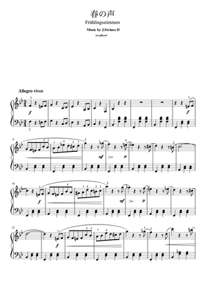 "Frühlingsstimmen" Pianosolo