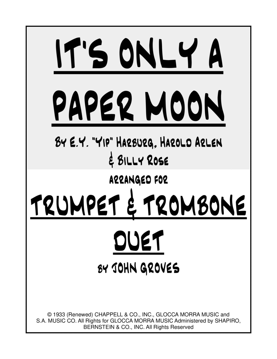 It's Only A Paper Moon Brass Duet scores gallery preview page 1
