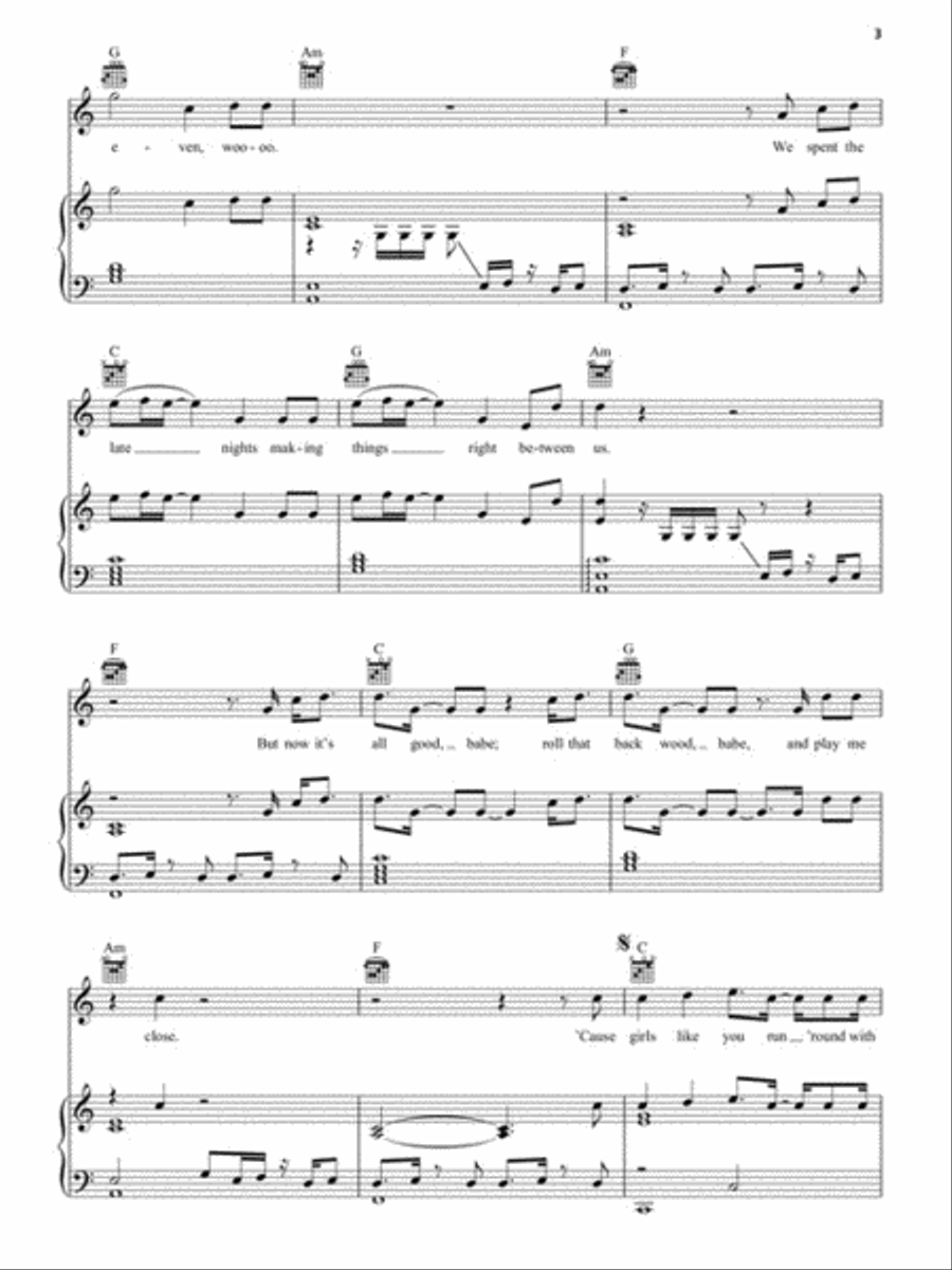 Girls Like You Girls Like You Piano, Vocal, Guitar scores gallery preview page 3