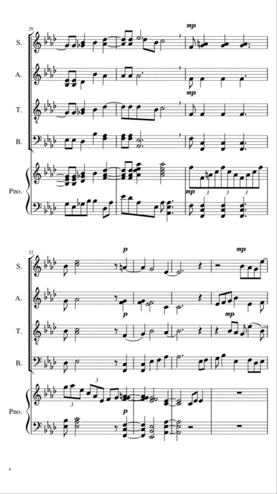 Rest and Reflection 4-Part scores gallery preview page 6
