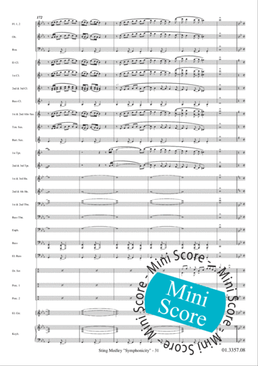 Sting Medley Sting Medley Concert Band scores gallery preview page 35