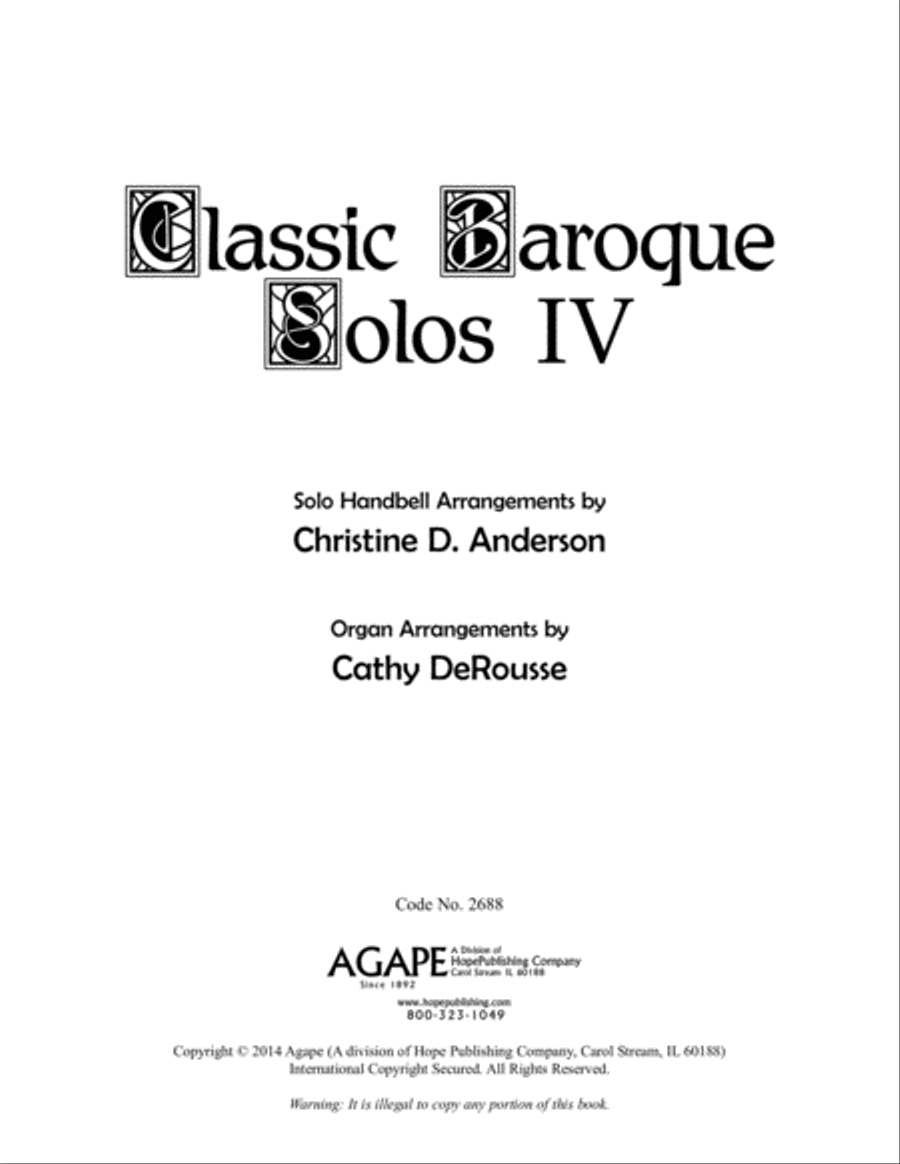 Classic Baroque Solos IV Organ scores gallery preview page 3