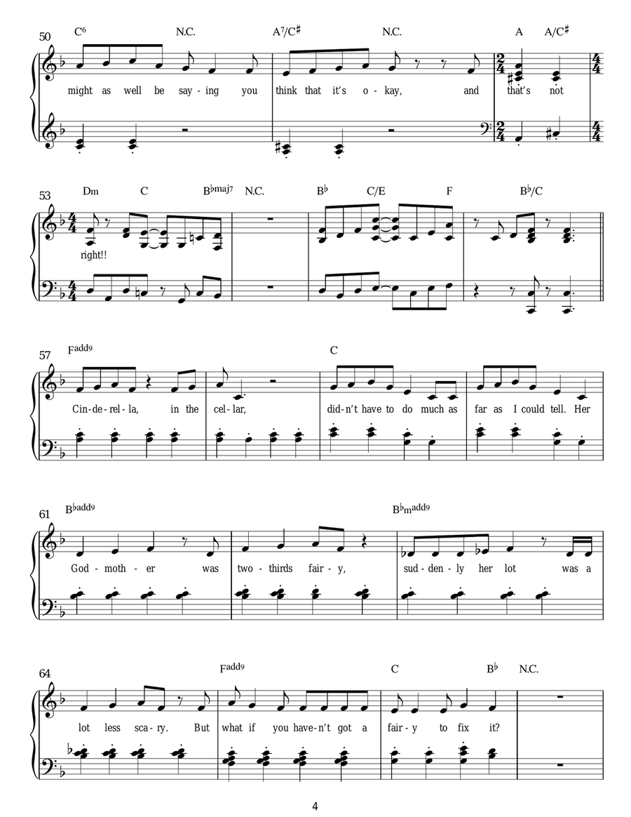 Naughty (From 'Matilda The Musical') Easy Piano scores gallery preview page 4
