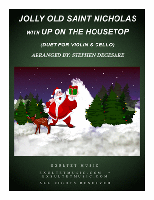 Book cover for Jolly Old Saint Nicholas with Up On The Housetop (Duet for Violin and Cello)