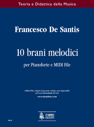 Book cover for 10 Melodic Pieces for Piano and MIDI File