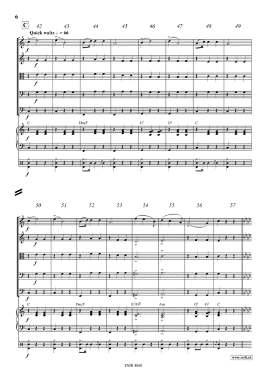Emperor Waltz String Orchestra scores gallery preview page 6