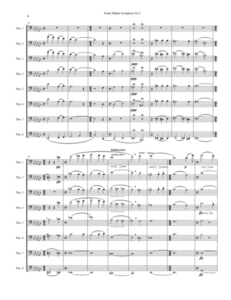 Symphony No. 2 Finale Choral Excerpt Trombone Ensemble