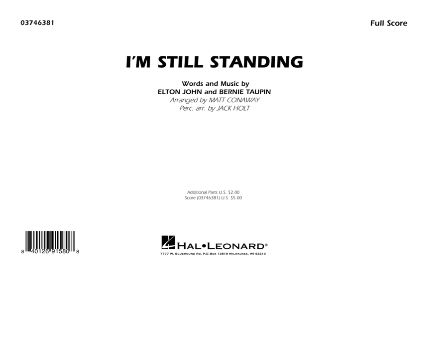 I'm Still Standing (arr. Matt Conaway and Jack Holt) - Conductor Score (Full Score)