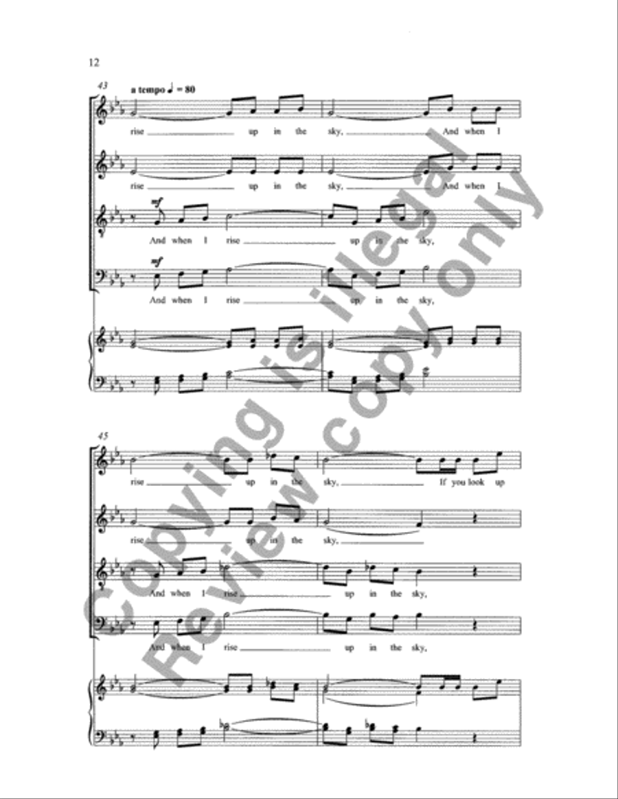 Every Night (When the Sun Goes Down) 4-Part scores gallery preview page 11