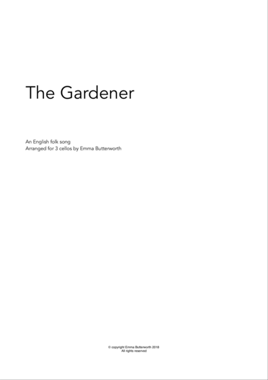 The Gardener for 3 cellos String Orchestra scores gallery preview page 2